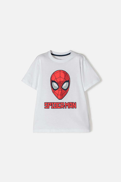 WHITE SHORT-SLEEVED SPIDER-MAN T-SHIRT FOR BOYS
