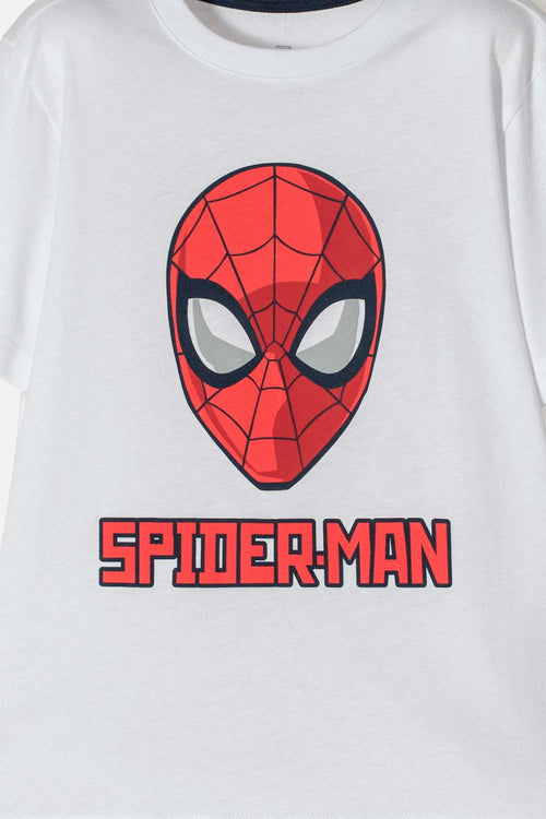 WHITE SHORT-SLEEVED SPIDER-MAN T-SHIRT FOR BOYS