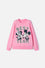 BUZO DE MINNIE MOUSE CERRADO ROSADO PARA NIÑA
