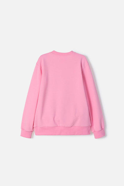 BUZO DE MINNIE MOUSE CERRADO ROSADO PARA NIÑA