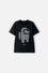 CAMISETA DE AMONG US MANGA CORTA NEGRO PARA NIÑO