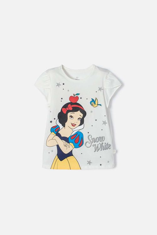 CAMISETA DE BLANCANIEVES MARFIL DE MANGA CORTA CON BOLERO PARA NIÑA