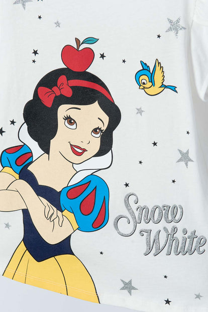 CAMISETA DE BLANCANIEVES MARFIL DE MANGA CORTA CON BOLERO PARA NIÑA