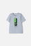 CAMISETA DE MINECRAFT GRIS MANGA CORTA PARA NIÑO