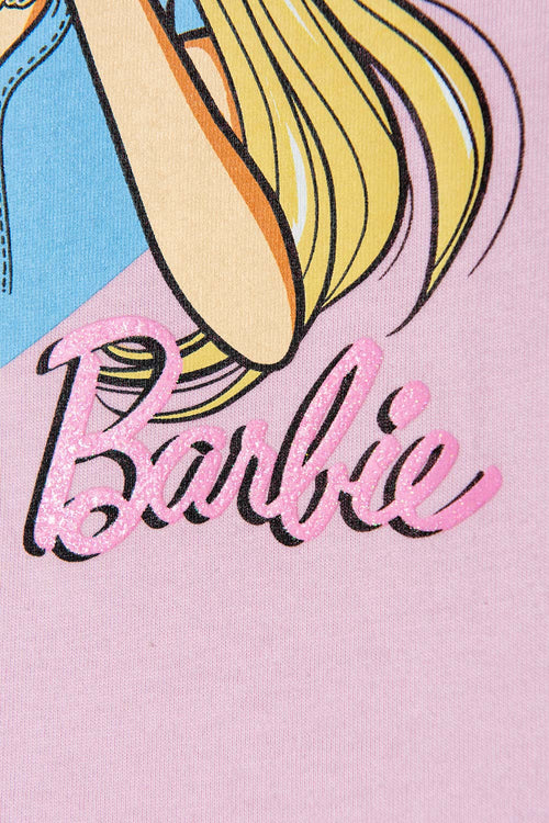GIRL'S PINK SHORT SLEEVE BARBIE T-SHIRT