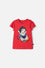 CAMISETA DE BLANCANIEVES ROJA ESTAMPADA EN FRENTE PARA NIÑA