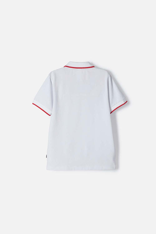 POLO DE SPIDER-MAN BLANCA CON BOTONES PARA NIÑO