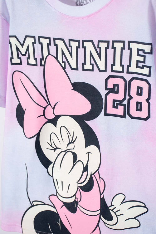 GIRLS' MULTICOLORED MINNIE MOUSE PRINTED T-SHIRT