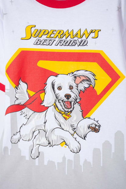 CAMISETA DE SUPERMAN ROJA MANGA CORTA PARA NIÑO