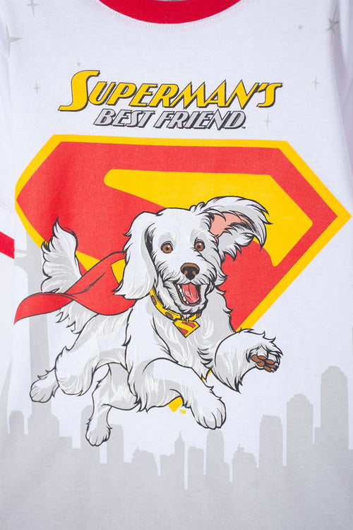BOY'S RED SHORT SLEEVE SUPERMAN T-SHIRT