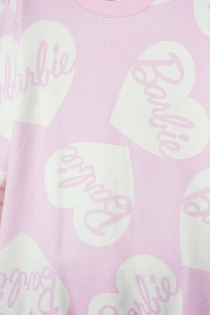 CONJUNTO DE BARBIE ROSADO CON JOGGER PARA NIÑA