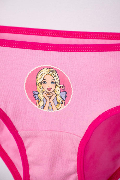 PACK X2 PANTIES  DE BARBIE ROSADO ESTAMPADO PARA NIÑA