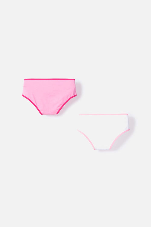 PACK X2 PANTIES  DE BARBIE ROSADO ESTAMPADO PARA NIÑA