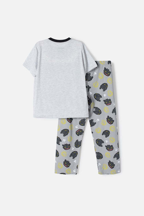 HOW TO TRAIN YOUR DRAGON GRAY AND BLACK LONG-PANTS PAJAMAS FOR BOYS