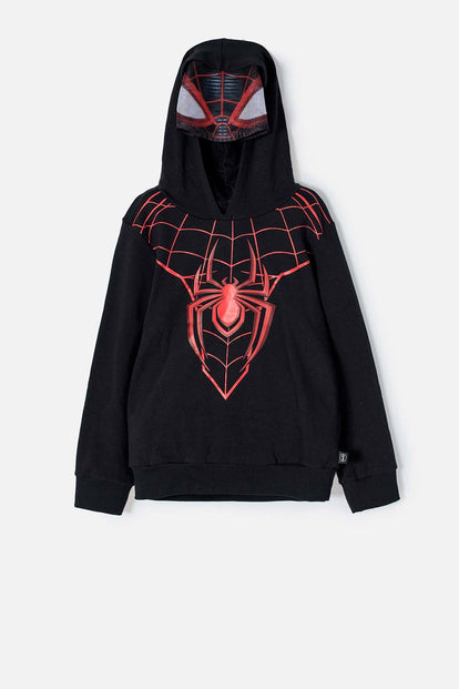BLACK SPIDER-MAN HOODIE FOR BOYS