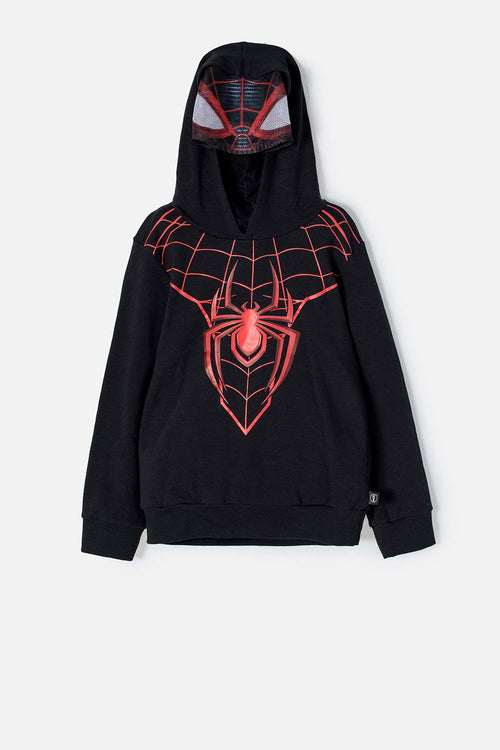 BUZO DE SPIDER-MAN CON CAPUCHA NEGRO PARA NIÑO