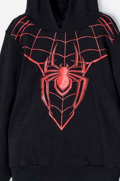 BLACK SPIDER-MAN HOODIE FOR BOYS