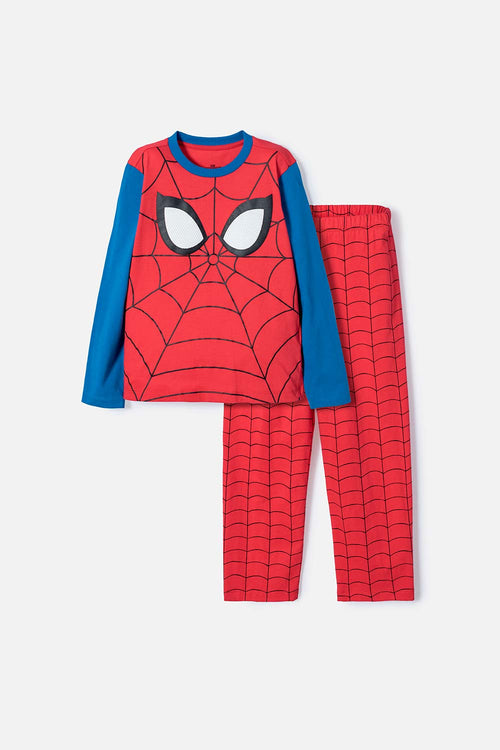 BOY'S MULTICOLOR SPIDER-MAN PAJAMA SET WITH LONG PANTS