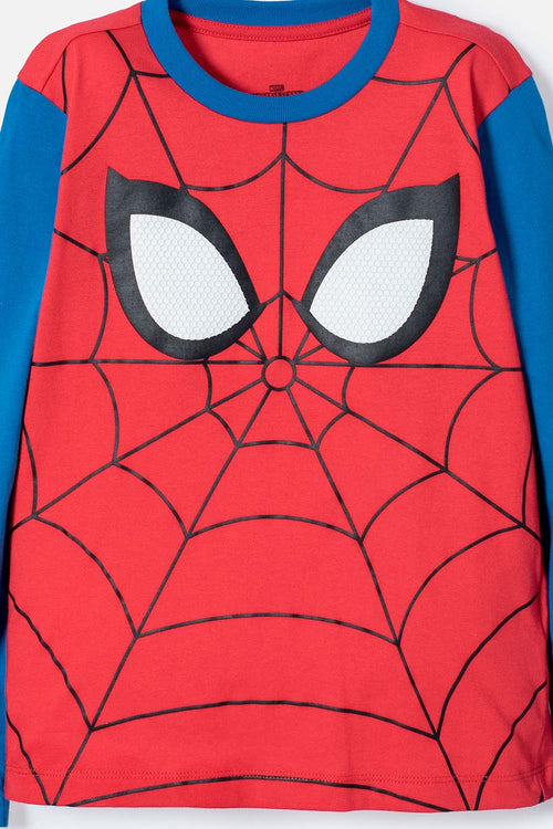 BOY'S MULTICOLOR SPIDER-MAN PAJAMA SET WITH LONG PANTS