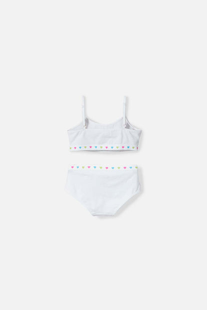 CONJUNTO DE TOP Y PANTY DE LAS CHICAS SUPERPODEROSAS BLANCO  PARA NIÑA