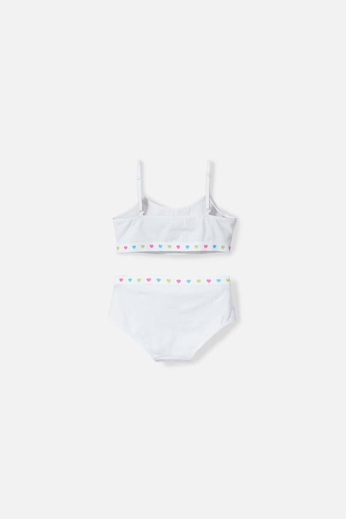 CONJUNTO DE TOP Y PANTY DE LAS CHICAS SUPERPODEROSAS BLANCO  PARA NIÑA