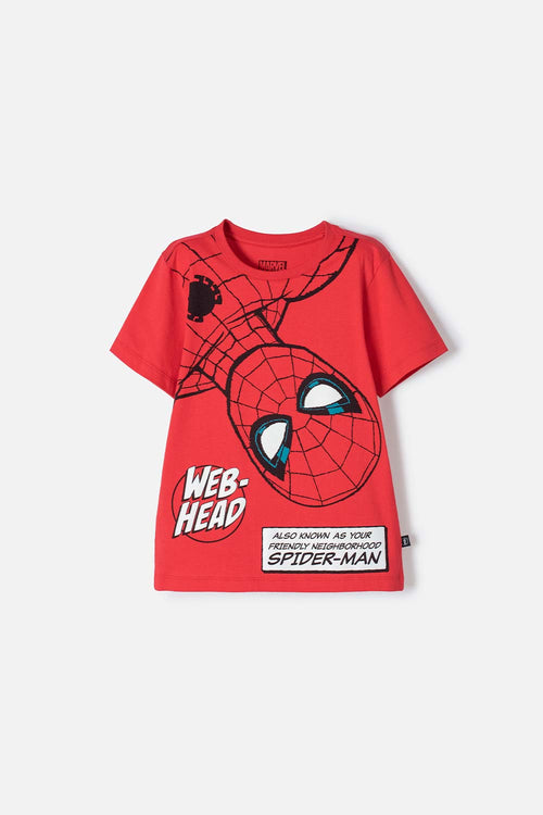 BOY'S RED SPIDER-MAN SHORT SLEEVE T-SHIRT