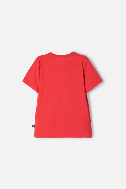 CAMISETA DE SPIDER-MAN MANGA CORTA ROJO PARA NIÑO