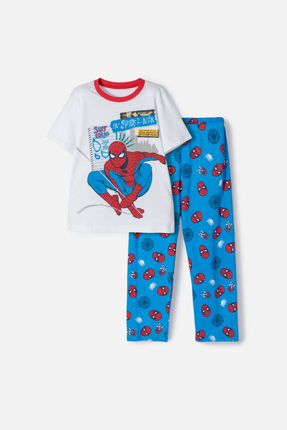 PIJAMA DE SPIDER-MAN AZUL, ROJO Y BLANCO PARA NIÑO