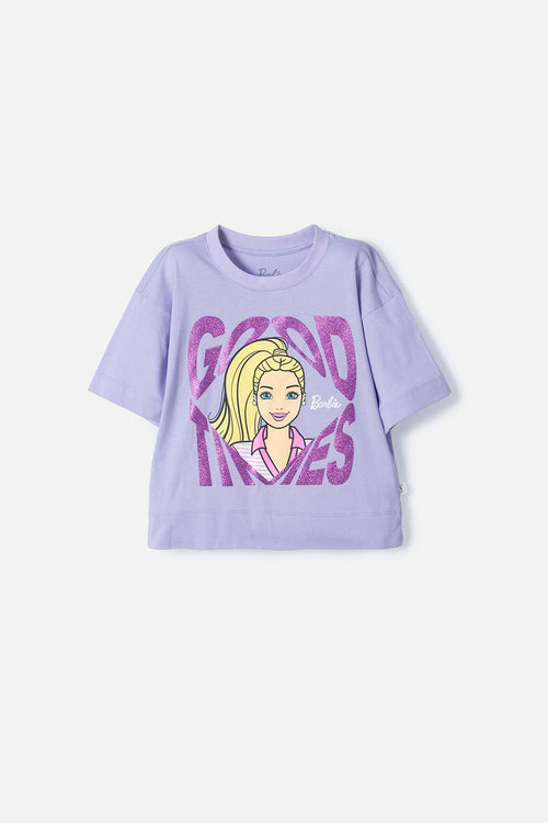 BARBIE LAVENDER T-SHIRT WITH MIRELLA FOR GIRL