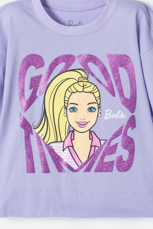 BARBIE LAVENDER T-SHIRT WITH MIRELLA FOR GIRL