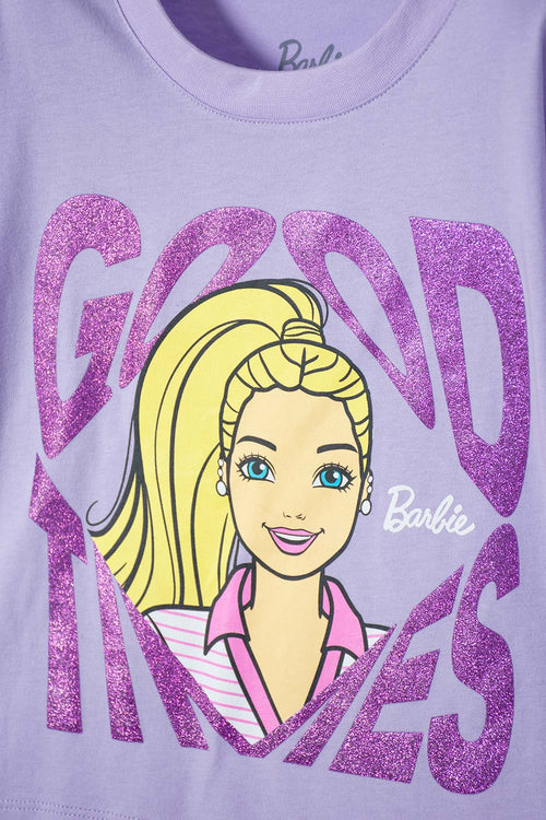 BARBIE LAVENDER T-SHIRT WITH MIRELLA FOR GIRL
