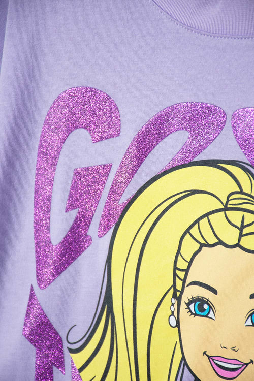 BARBIE LAVENDER T-SHIRT WITH MIRELLA FOR GIRL