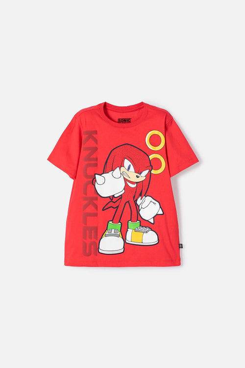 BOY'S RED SONIC SHORT SLEEVE T-SHIRT