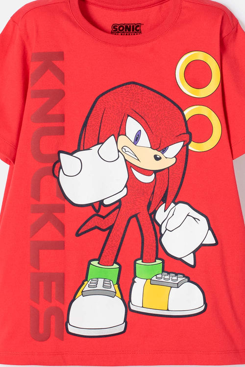 BOY'S RED SONIC SHORT SLEEVE T-SHIRT