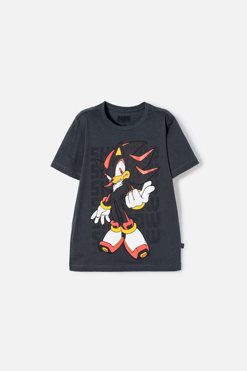 BOY'S GREY SONIC SHORT SLEEVE T-SHIRT