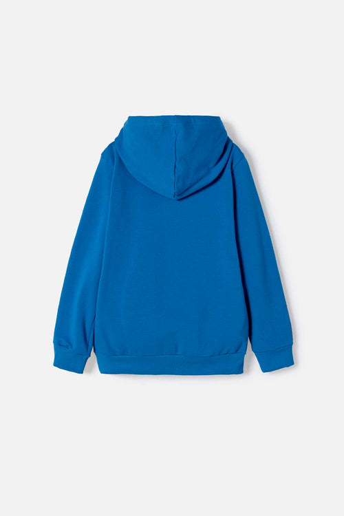 BLUE HOODED SONIC SWEATER FOR BOYS