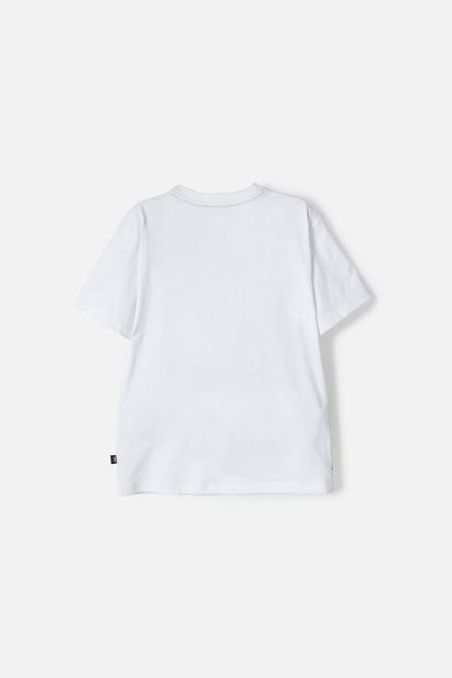 CAMISETA DE MINECRAFT MANGA CORTA BLANCA PARA NIÑO