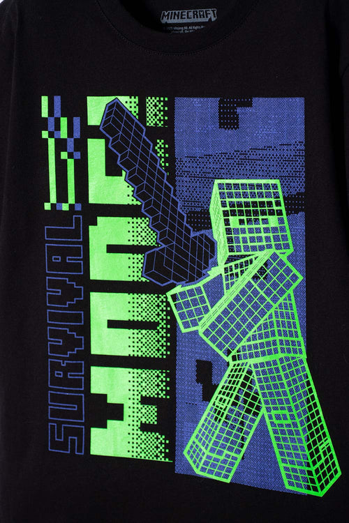MINECRAFT GLOW-IN-THE-DARK T-SHIRT FOR BOYS