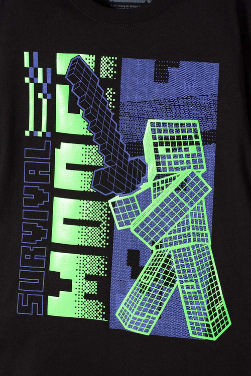 MINECRAFT GLOW-IN-THE-DARK T-SHIRT FOR BOYS