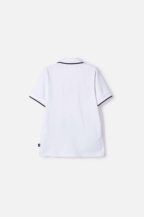 GIRL'S WHITE MINECRAFT POLO SHIRT
