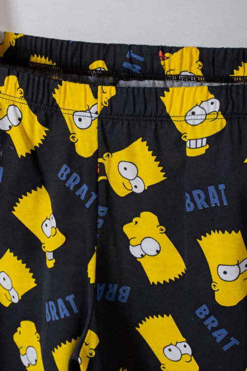 THE SIMPSONS WHITE, BLUE AND YELLOW LONG PAJAMA SET FOR BOYS