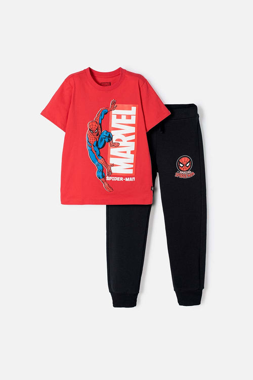 BOY'S SPIDER-MAN SET WITH MULTICOLORED PANTS
