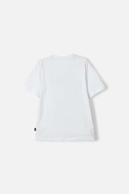 CAMISETA DE LA NASA MANGA CORTA BLANCO PARA NIÑO