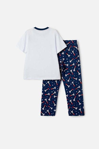 PIJAMA DE LA NASA CON PANTALÓN LARGO MULTICOLOR PARA NIÑO