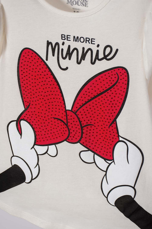 GIRL'S MULTICOLORED MINNIE MOUSE SHORT SLEEVE T-SHIRT