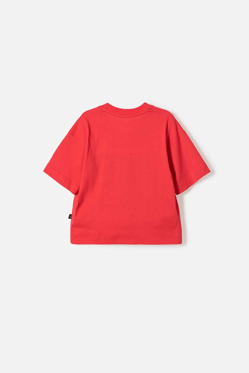 GIRL'S RED MINNIE MOUSE SHORT-SLEEVED T-SHIRT