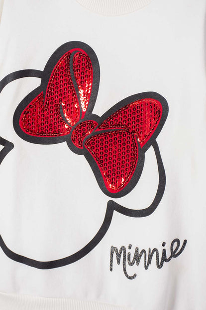 BUZO MINNIE MOUSE CERRADO MARRFIL PARA NIÑO