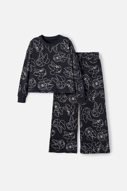 CONJUNTO DE MINNIE MOUSE NEGRO PARA NIÑA