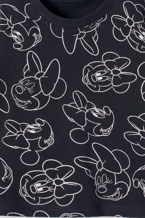 CONJUNTO DE MINNIE MOUSE NEGRO PARA NIÑA