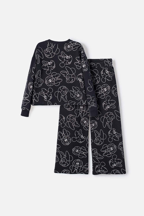 CONJUNTO DE MINNIE MOUSE NEGRO PARA NIÑA
